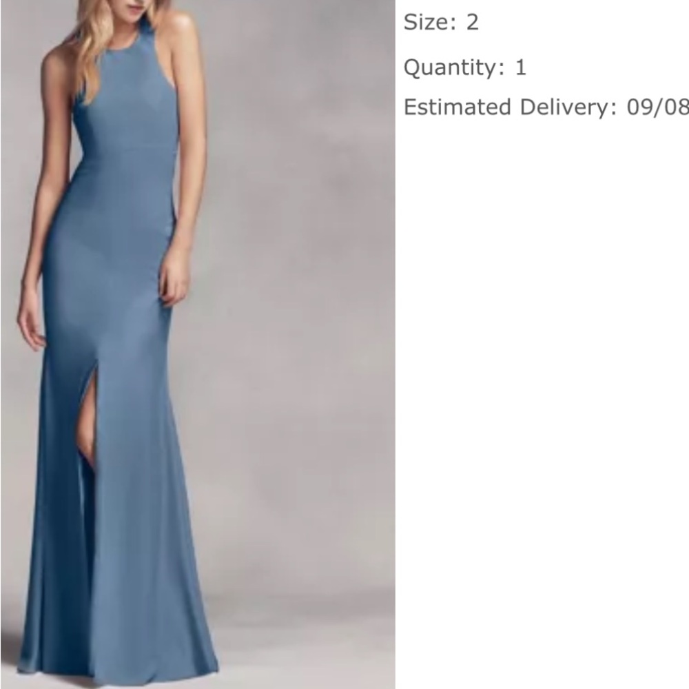 White by Vera Wang Elegant Blue Dress